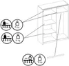 Vente-unique - CALELA Wardrobe and walk-in wardrobe Holz, Platte Schwarz - B 62 cm x H 198,5 cm x L 150,6 cm Bild 5