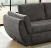 Ecksofa Schlaffunktion Couch mit Rutschenlehne Bettkasten Cord Dunkelgrau Bild 4