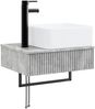 vidaXL Wandmontiertes Waschbecken Betongrau 53 x 35 x 39 cm 890211 Bild 2
