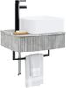 vidaXL Wandmontiertes Waschbecken Betongrau 53 x 35 x 39 cm 890211 Bild 3