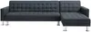 Vente-unique - WILLIS Sofa Stoff Schwarz - B 173 cm x H 79 cm x L 290 cm Bild 3