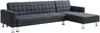 Vente-unique - WILLIS Sofa Stoff Schwarz - B 173 cm x H 79 cm x L 290 cm Bild 2