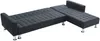 Vente-unique - WILLIS Sofa Stoff Schwarz - B 173 cm x H 79 cm x L 290 cm Bild 5
