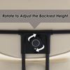 Ergonomischer Bürostuhl PU Leder Drehstuhl Verstellbar Braun Bild 5