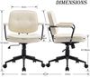 Ergonomischer Bürostuhl PU Leder Drehstuhl Verstellbar Braun Bild 2