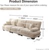 Ecksofa Chenille Light Coffee mit tiefem Sitz und modularem Design,313x77x81 cm Bild 4