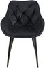 Esszimmerstuhl VIVI - Schwarz Samt, Metall 83x58x62cm Strapazierfähiger & pflegeleichter Bezug Esszimmerstühle Stuhl Esszimmer Küchenstühle Wohnzimmerstühle Bild 3