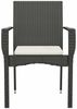 vidaXL Gartenstühle mit Kissen 2 Stk. Poly Rattan Schwarz 319881 Bild 5