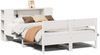 vidaXL Massivholzbett mit Regal ohne Matratze Weiß 140x190 cm Kiefer 3322955 Bild 2