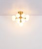 Deckenleuchte Wohnzimmer Glas Kugeln Deckenlampe 13-flammig Gold 56143-13GD Bild 4