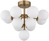 Deckenleuchte Wohnzimmer Glas Kugeln Deckenlampe 13-flammig Gold 56143-13GD Bild 2