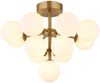 Deckenleuchte Wohnzimmer Glas Kugeln Deckenlampe 13-flammig Gold 56143-13GD Bild 1