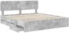 vidaXL Bettrahmen mit Schubladen Betongrau 180 x 200 cm Holzwerkstoff 3412160 Bild 5