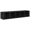 vidaXL TV-Schrank Set 2 pcs Schwarz Eichen-Optik Holzwerkstoff 3393172 Bild 2