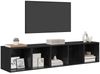 vidaXL TV-Schrank Set 2 pcs Schwarz Eichen-Optik Holzwerkstoff 3393172 Bild 3