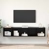 vidaXL TV-Schrank Set 2 pcs Schwarz Eichen-Optik Holzwerkstoff 3393172 Bild 4