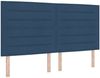 vidaXL Boxspringbett mit Kopfteil Blau 180 x 200 cm Stoff 3344015 Bild 5