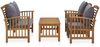 vidaXL 4-tlg. Garten-Lounge-Set mit Auflagen Massivholz Akazie 3057979 Bild 2