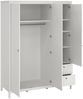 Dmora Kleiderschrank 3 Türen Rufina, Schlafzimmermöbel, Schrank, Garderobe, 150x58 h199 cm, Weiß Bild 4