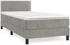 vidaXL Polsterbett mit Matratze Hellgrau 80x200 cm Samt, Härtegrad: H2 [3141209] Bild 2