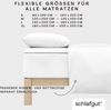 Schlafgut 'PURE TOPPER' Spannbettlaken, für Topper bis 10 cm Höhe, Full-white, M 120x200cm - 130x220cm, 100% Bio-Baumwolle Bild 3
