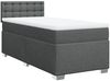 vidaXL Boxspringbett mit Matratze Dunkelgrau 90x200 cm Stoff 3288086 Bild 3
