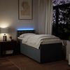 vidaXL Boxspringbett mit Matratze Dunkelgrau 90x200 cm Stoff 3288086 Bild 5