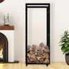 Kaminholzregal innen Metall SATLO - mit Rollen Brennholzregal innen Kaminholzständer Kaminholzhalter Feuerholzregal Innen Schwarz, 25x60x150cm Bild 2