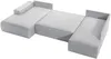 Vente-unique - AMELIA Sofa SamtStoff Grau - B 195 cm x H 85 cm x L 349 cm Bild 4