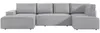 Vente-unique - AMELIA Sofa SamtStoff Grau - B 195 cm x H 85 cm x L 349 cm Bild 2