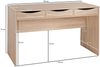 Schreibtisch MASSA 120 cm, Design Büro-Tisch in Sonoma Eiche, Moderner Computer-Tisch mit 3 Schubladen und Stauraum, Platzsparender Jugend-Schreibtisch auch für Laptop geeignet Bild 4