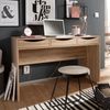Schreibtisch MASSA 120 cm, Design Büro-Tisch in Sonoma Eiche, Moderner Computer-Tisch mit 3 Schubladen und Stauraum, Platzsparender Jugend-Schreibtisch auch für Laptop geeignet Bild 2