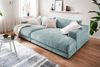 KAWOLA Big Sofa MADELINE mit Holztablett natur für Armlehne Cord hellblau 85 x 170 x 290 cm Bild 2