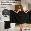 Komfortec Badetuch 100x200 cm aus 100% Baumwolle, Saunatuch XXL, Weich, Groß, Frottee, Schnelltrocknend, Schwarz Bild 2