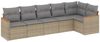 vidaXL 6-tlg. Garten-Sofagarnitur mit Kissen Beige Poly Rattan 3225989 Bild 2