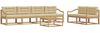 vidaXL Outdoor-Sofagarnitur mit Kissen 6 pcs Weiß und Beige 3386112 Bild 2