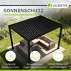 Juskys Lamellendach Tahiti 3x4 m inkl. Seitenwand 4 m in Anthrazit - Terrassenüberdachung stabil & wetterfest - Überdachung für Garten & Terrasse Bild 2