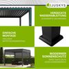 Juskys Lamellendach Tahiti 3x4 m inkl. Seitenwand 4 m in Anthrazit - Terrassenüberdachung stabil & wetterfest - Überdachung für Garten & Terrasse Bild 3