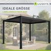 Juskys Lamellendach Tahiti 3x4 m inkl. Seitenwand 4 m in Anthrazit - Terrassenüberdachung stabil & wetterfest - Überdachung für Garten & Terrasse Bild 4
