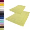 Lavea 2er Set Badematte 50x80 cm – rutschfeste, Waschbare Badematten aus 100% Baumwolle, Frottierserie Elena – Saugstark, Strapazierfähig und Zeitlos – Ideal für Badezimmer, Dusche - Lindgrün Bild 4