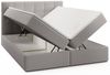 Boxspringbett Schlafzimmerbett ARTURO 140x200cm Stoff Freya Silbergrau Bild 3