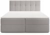 Boxspringbett Schlafzimmerbett ARTURO 140x200cm Stoff Freya Silbergrau Bild 2