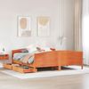 vidaXL Massivholzbett ohne Matratze Wachsbraun 200x200 Kiefernholz 3301778 Bild 1