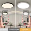 JDONG LED Deckenleuchte Flach Dimmbar mit Fernbedienung 40/50/60cm Schwarz/Weiß Deckenlampe, LED fest integriert, Ultra Dünn 2.5cm Wohnzimmerlampe decke,3000K-6500K, für Schlafzimme Wohnzimmer Kinderzimmer Bild 3