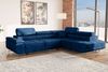 Stylefy Marokko Ecksofa Dunkelblau Velours MONOLITH Rechts Bild 2