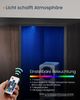Songmics HOME Superschnelle werkzeuglose Montage, Sideboard mit Beleuchtung, Aufbewahrungsschrank, TV-Schrank, Glasablage, Toolless-Technologie, naturwalnussfarben-ebenholzschwarz BBK372B01 Bild 2