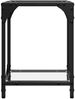 vidaXL Couchtische mit Glasplatte 2 Stk. Transparent 30x30x40 cm Stahl 845955 Bild 5