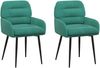 vidaXL Esszimmerstühle 2 pcs Samt (V) Türkis 59 x 59,5 x 90 cm 42034315 Bild 2