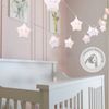 COZY HOME LED-Lichterkette Sternen Batterie und Stecker, 20 LED I 5m I Warmweiße LED-Stern Lichterkette I Kinderbett Bunt Deko Bild 2