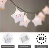 COZY HOME LED-Lichterkette Sternen Batterie und Stecker, 20 LED I 5m I Warmweiße LED-Stern Lichterkette I Kinderbett Bunt Deko Bild 4